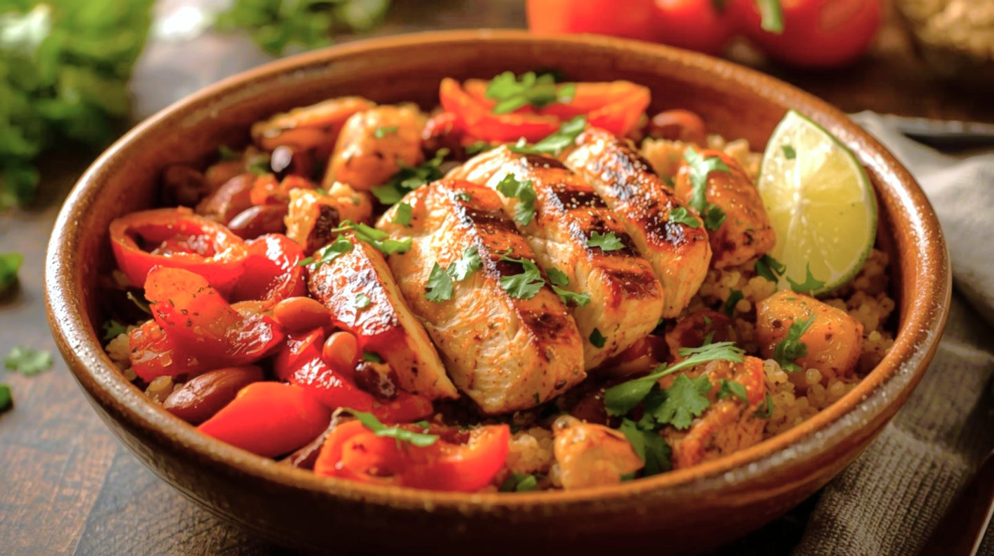 3. Grilled Chicken Fajitas Bowl