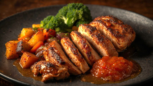[LOW CAL] Lean Moroccan Chicken & Roasted Veg