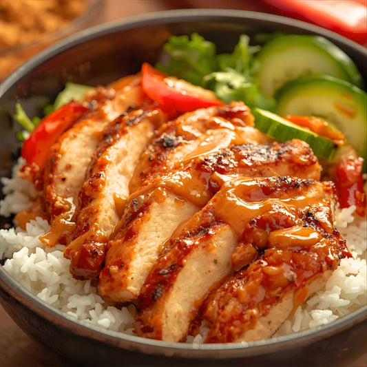 4. Grilled Satay Chicken & Grains Bowl