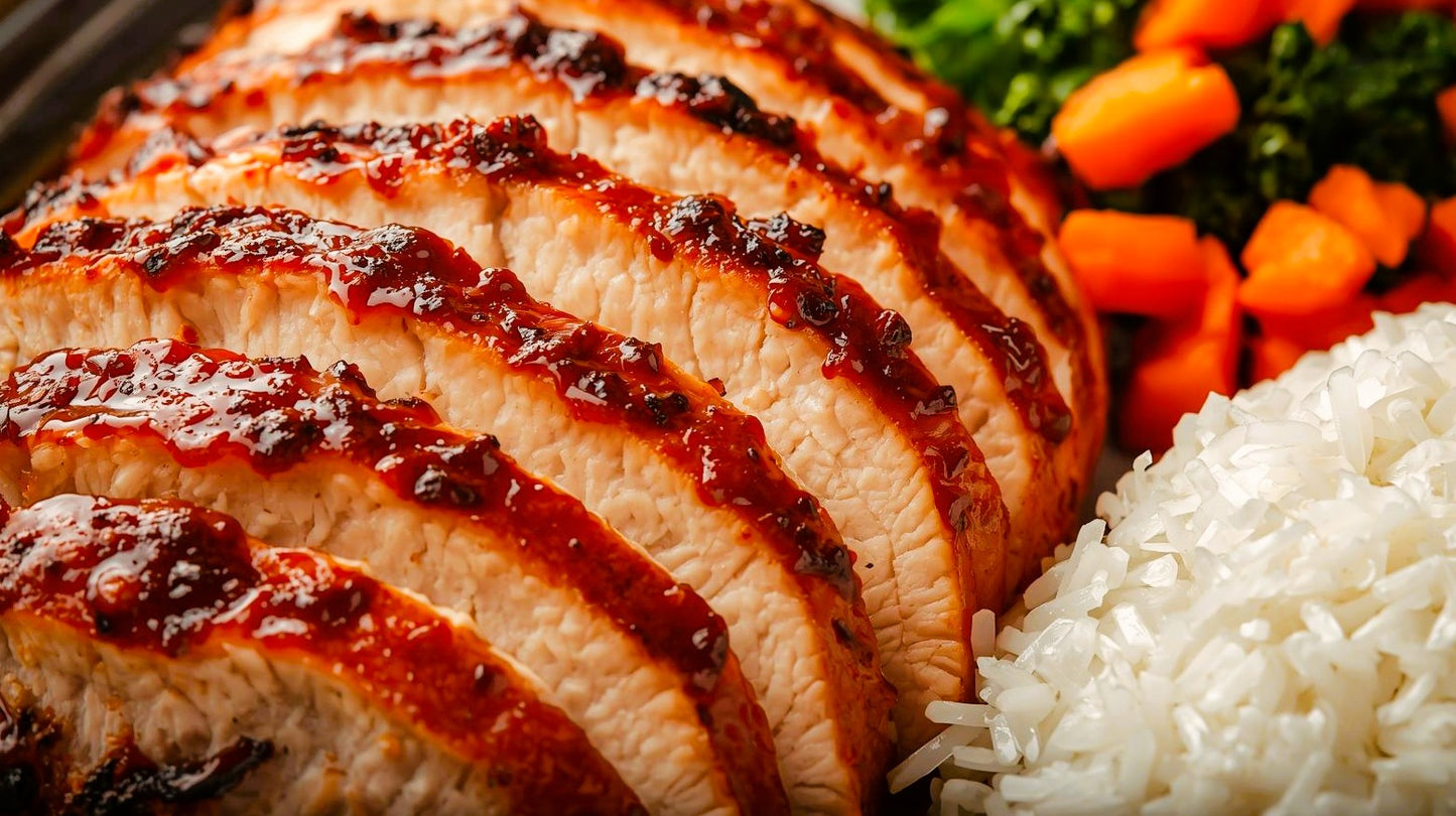 3. Asian Roasted BBQ Chicken & Rice