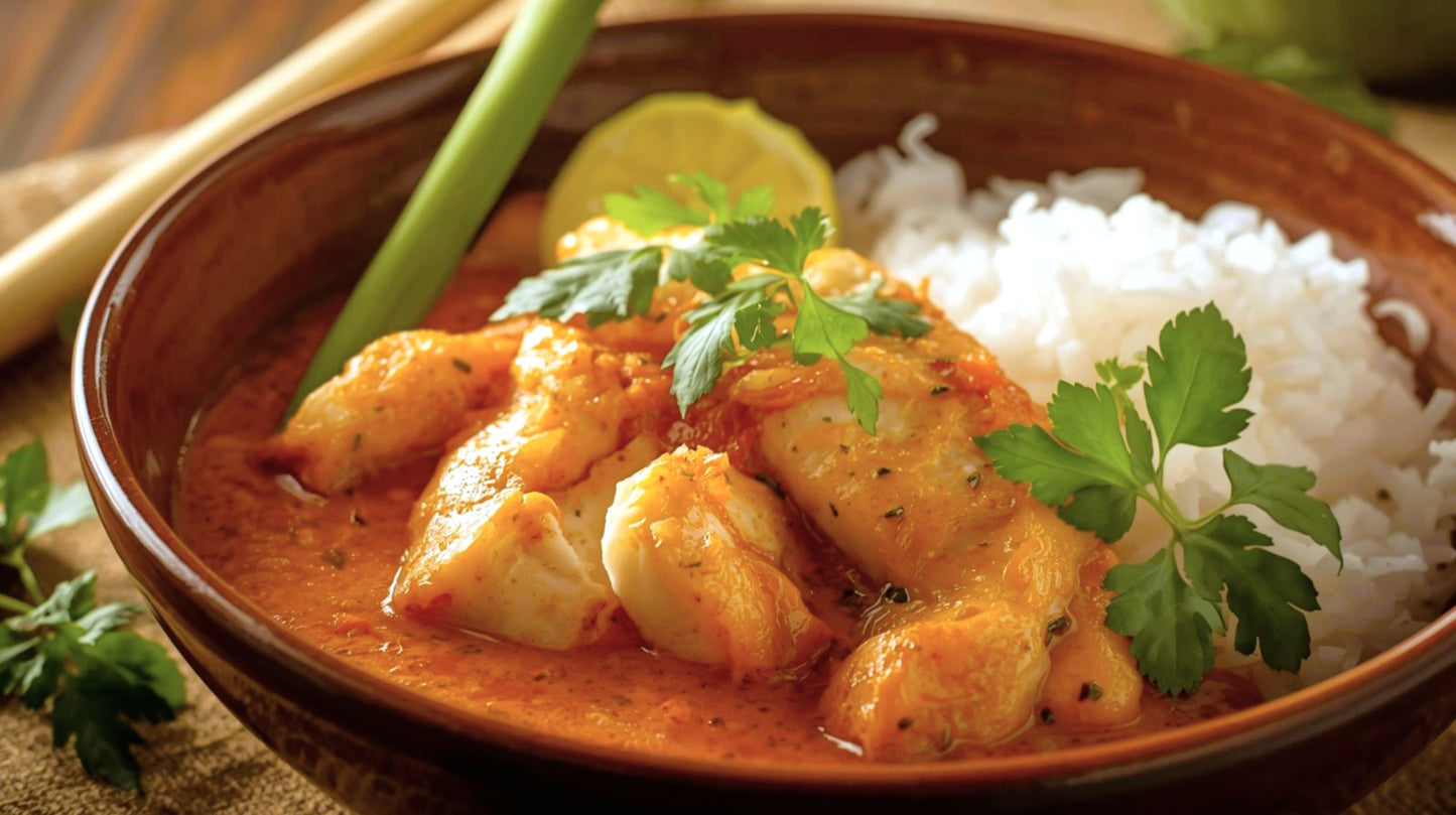 5. Coconut Fish Curry & Pilaf Rice [Mild]