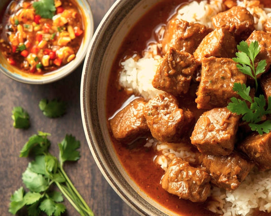 2. Slow Cooked Panang Beef Curry & Rice