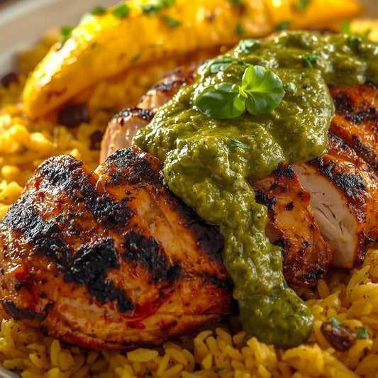 2. Greek Style Chicken with Lemon Pilaf Rice