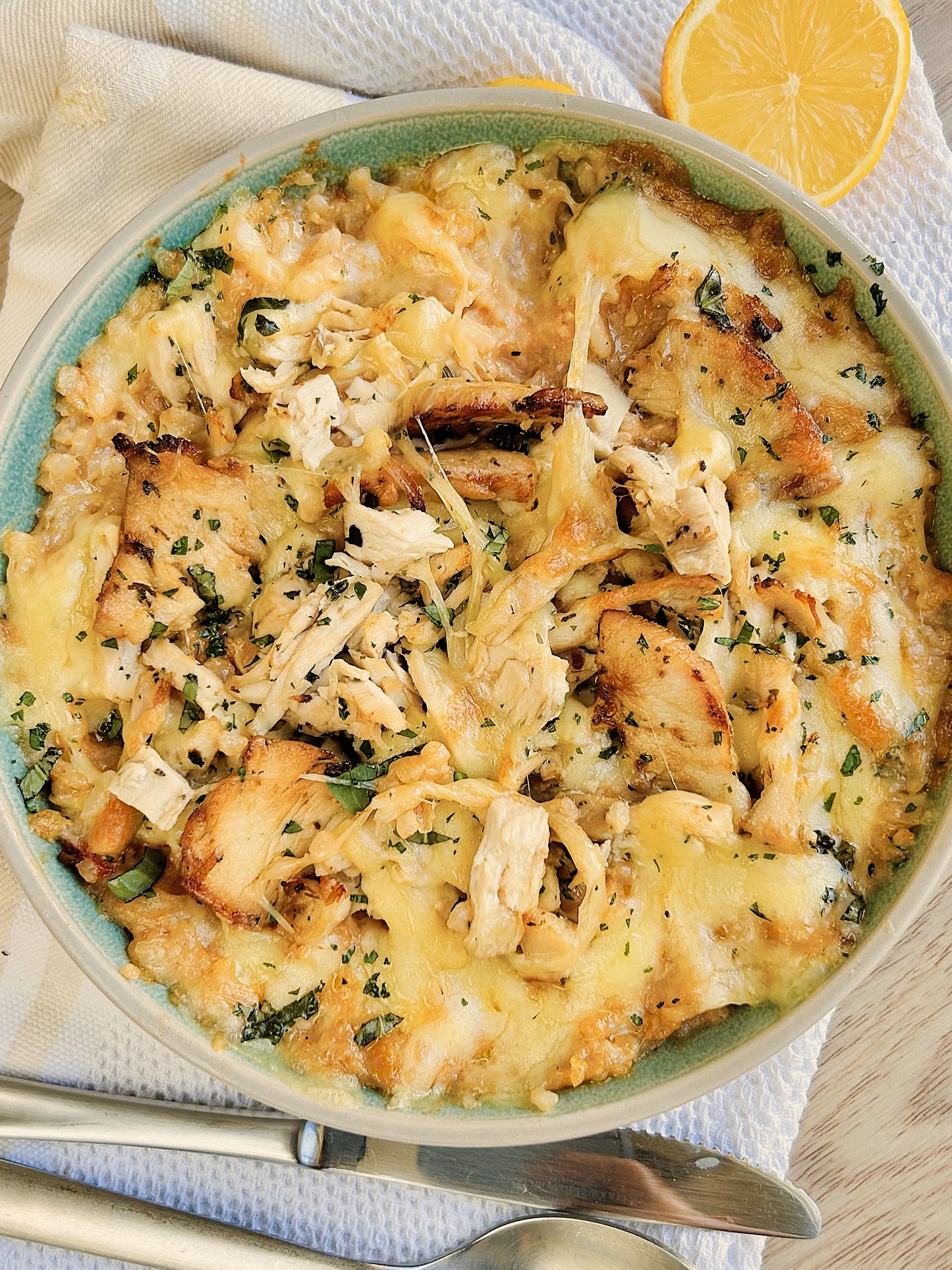 4. Grilled Chicken, Tomato & Cheese Risotto